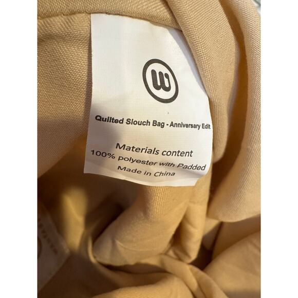 W. by Wantable Anniversary Edit Quilted Tan Slouch Bag - Picture 6 of 7